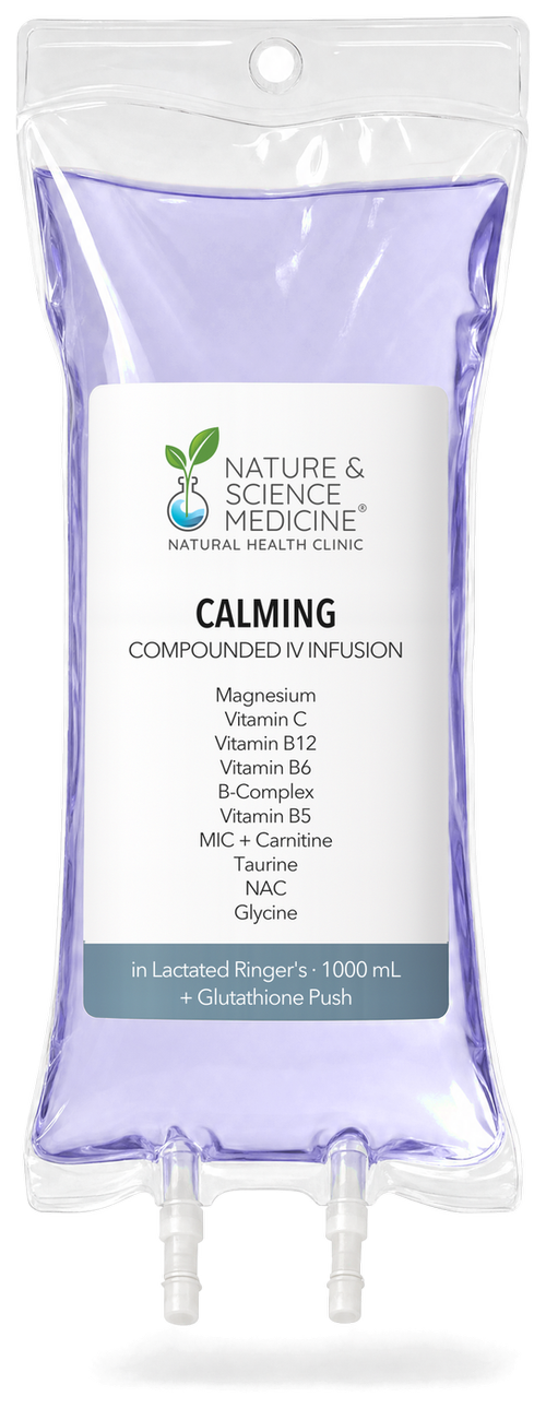 Calming IV bag, compounded at Nature & Science Medicine