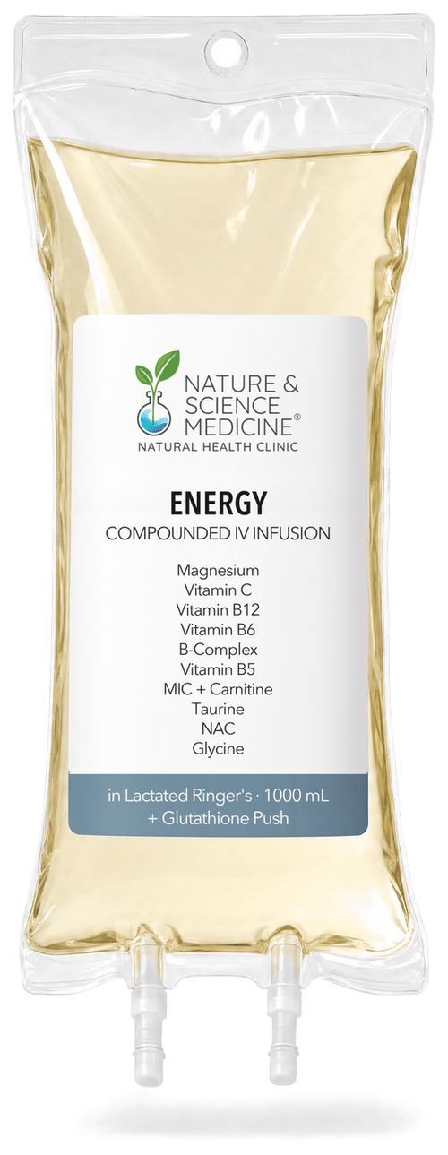 Energy IV bag, compounded at Nature & Science Medicine