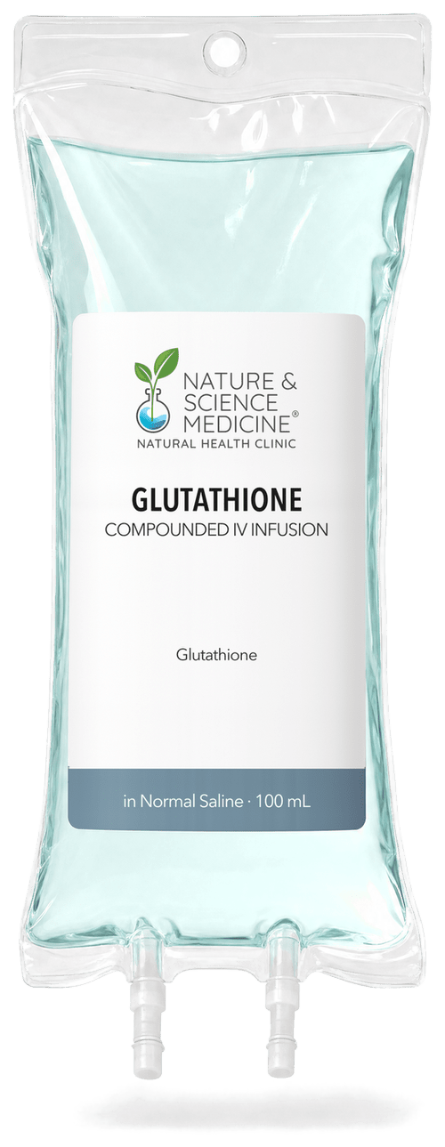 Glutathione IV bag, compounded at Nature & Science Medicine