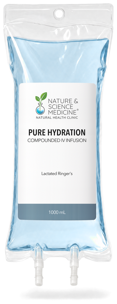 Pure Hydration IV bag, compounded at Nature & Science Medicine