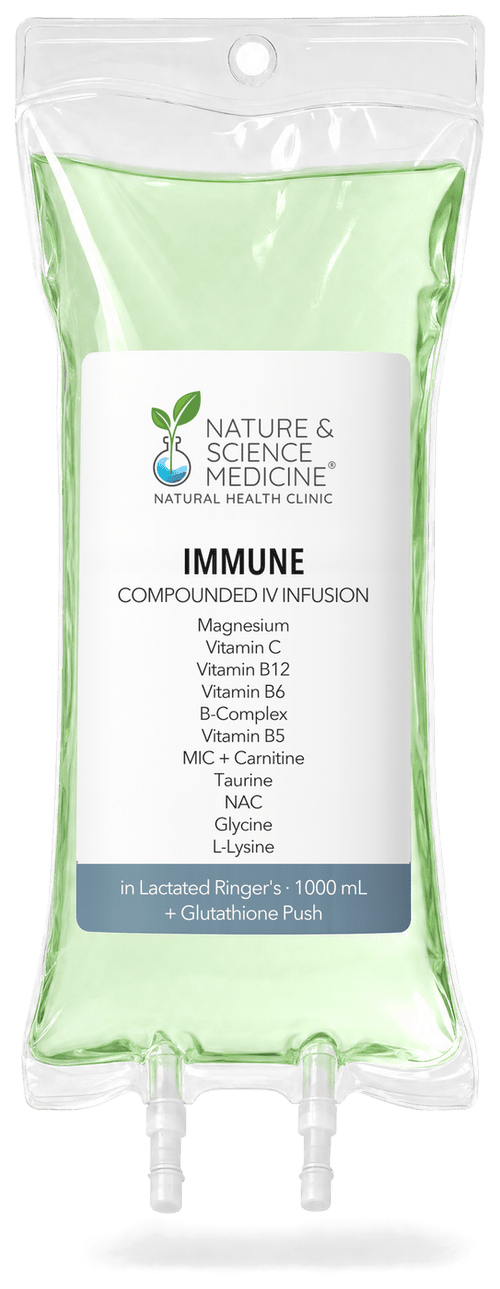 Immune IV bag, compounded at Nature & Science Medicine