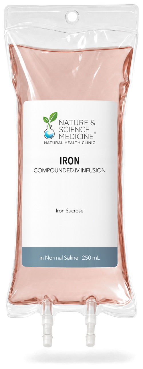 Iron IV bag, compounded at Nature & Science Medicine