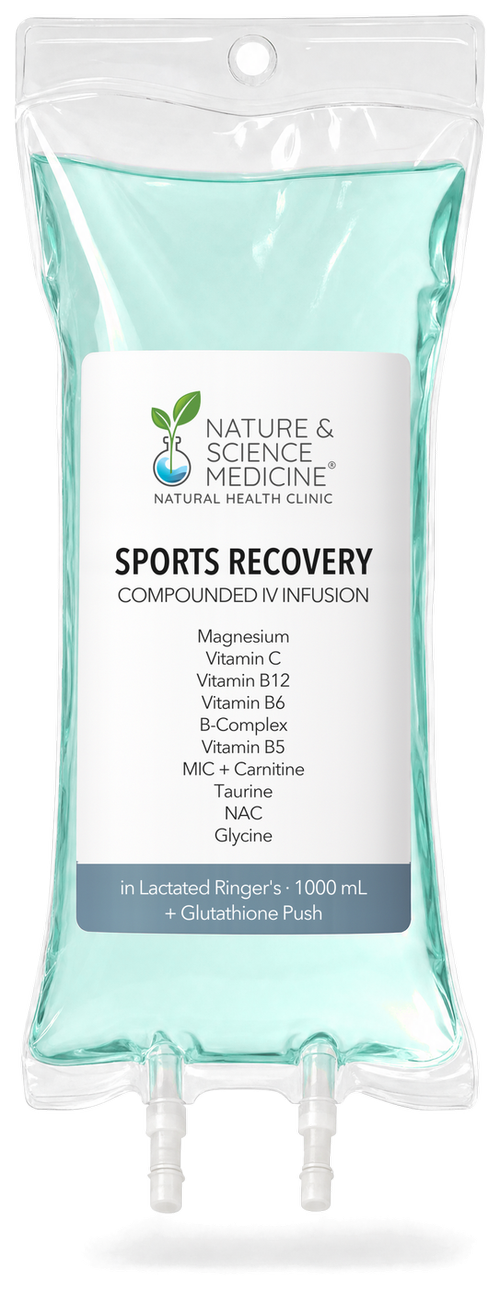 Sports Recovery IV bag, compounded at Nature & Science Medicine