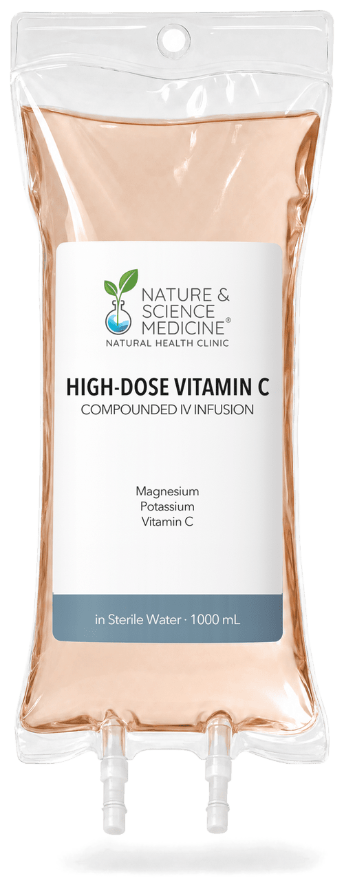 High-Dose Vitamin C IV bag, compounded at Nature & Science Medicine