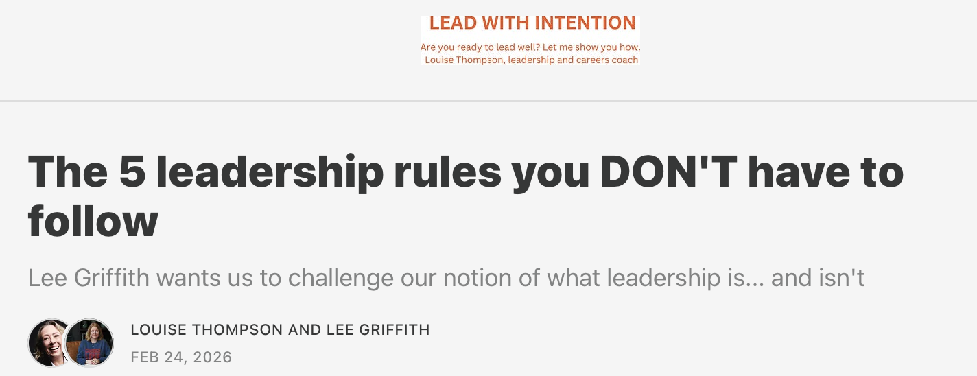The 5 leadership rules you don't have to follow.