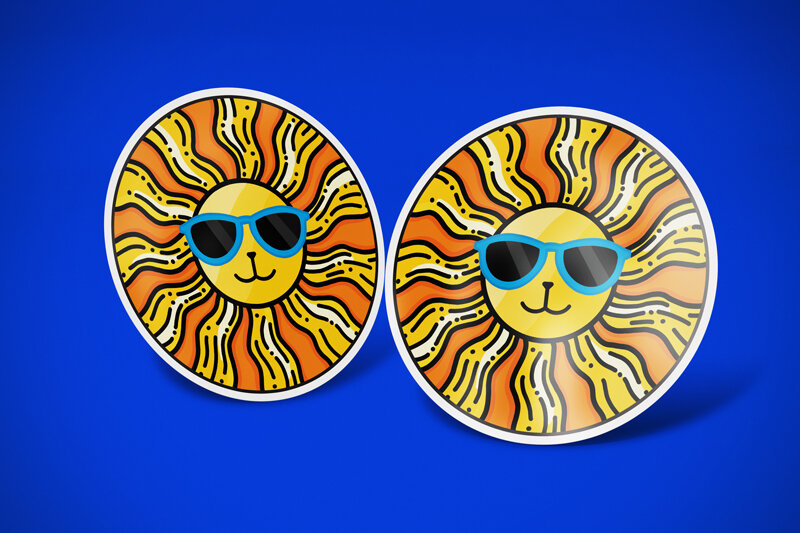 Sun Lion Sticker