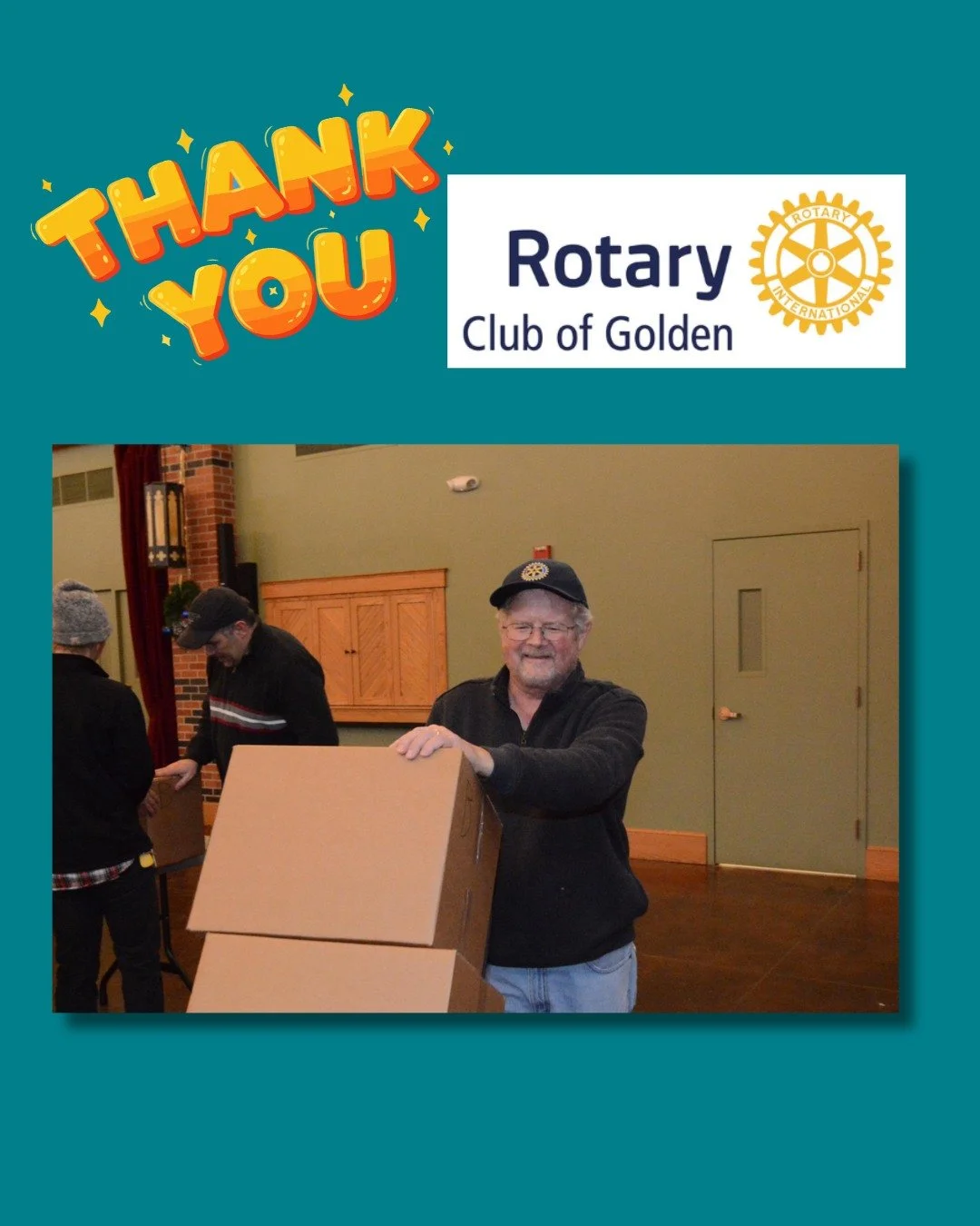 Thank you to Golden Rotary  Summer Food Raising Project. The Golden Rotary Club provided 1,402 items of food and raised $660 to benefit BGOLDN. We are so thankful for a community partner like the Golden Rotary Club!