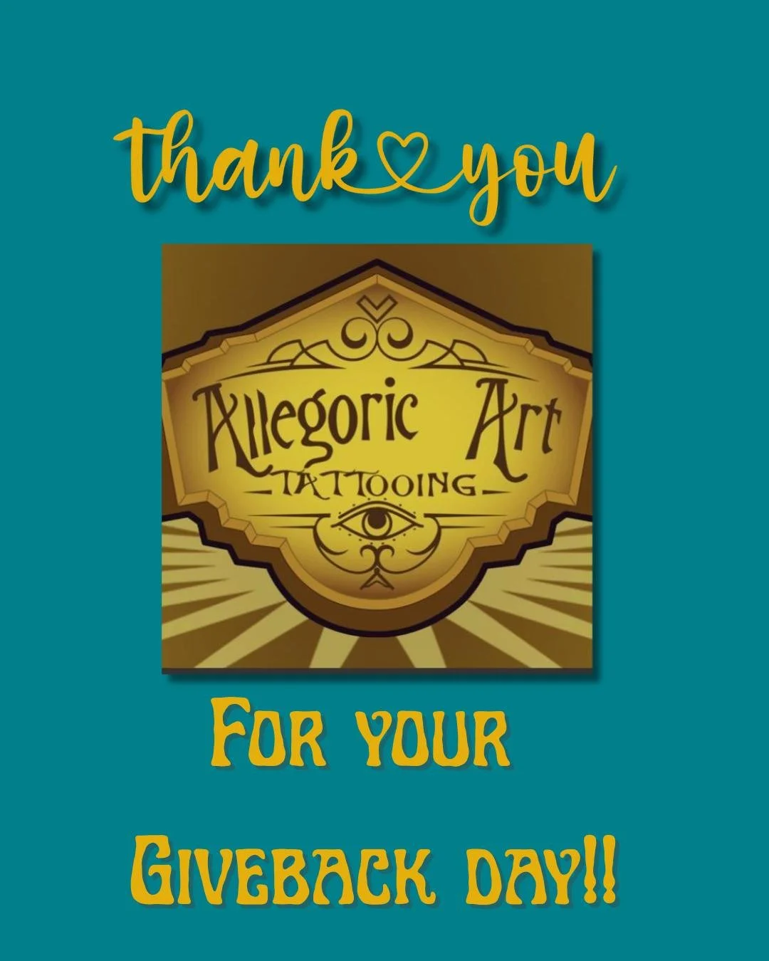 A huge thank you to @nickpuma @allegoricarttattooing for choosing BGOLDN as your Colorado Gives Day partner! 💛 Your generosity&mdash;and the generosity of your clients&mdash;helps ensure Golden families have access to fresh, healthy food all year lo