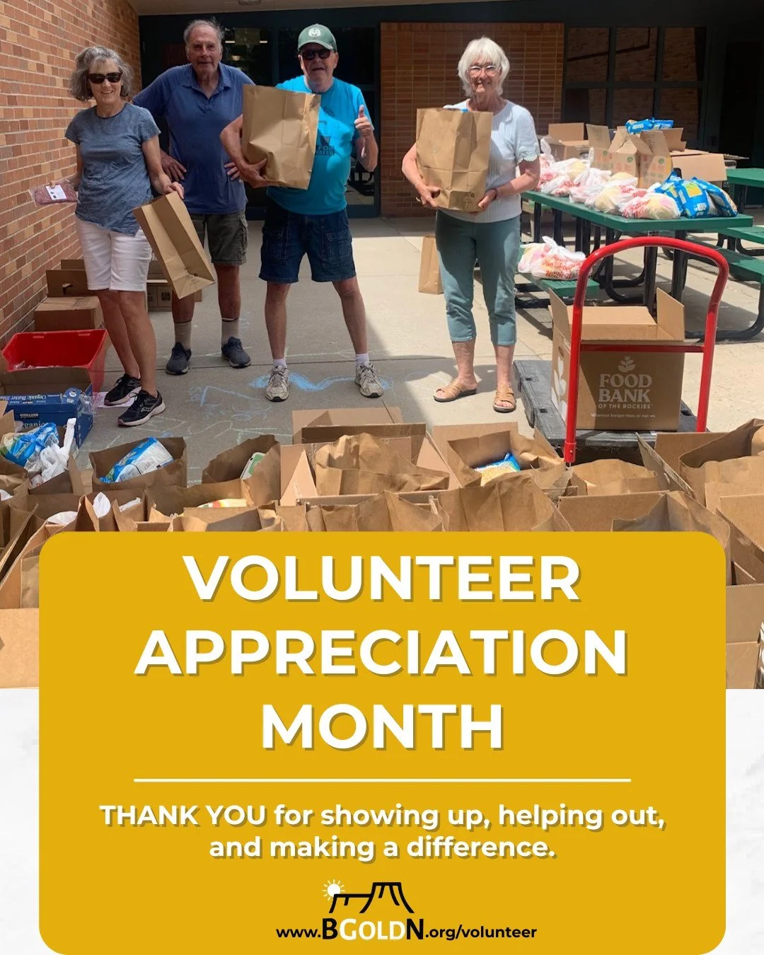 🌟 Volunteer Appreciation Month 🌟 We&rsquo;re shouting out the AMAZING humans who make BGOLDN shine &mdash; our volunteers! 💛
From packing snacks 🥪 to sorting food 🥫 to spreading kindness 💬 &mdash; your impact is everywhere.
Because of you, we&r