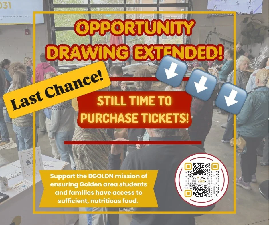 Last Chance! We&rsquo;re extending the BGOLDN Spring Fundraiser drawing until end of day Tuesday! 🎉
There&rsquo;s still time to enter for your chance to win amazing prizes while supporting BGOLDN and helping nourish our neighbors.

Enter to win:
🎿 