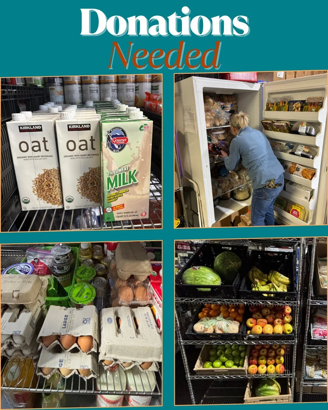 🌞 Summer Help Needed! 🍲 Our Fresh Food Pantry sees higher demand in the summer when school meals aren't available for many families. We need your support to keep our shelves stocked! 🛒 Most-needed items: canned fruit and canned veggies! Drop off d