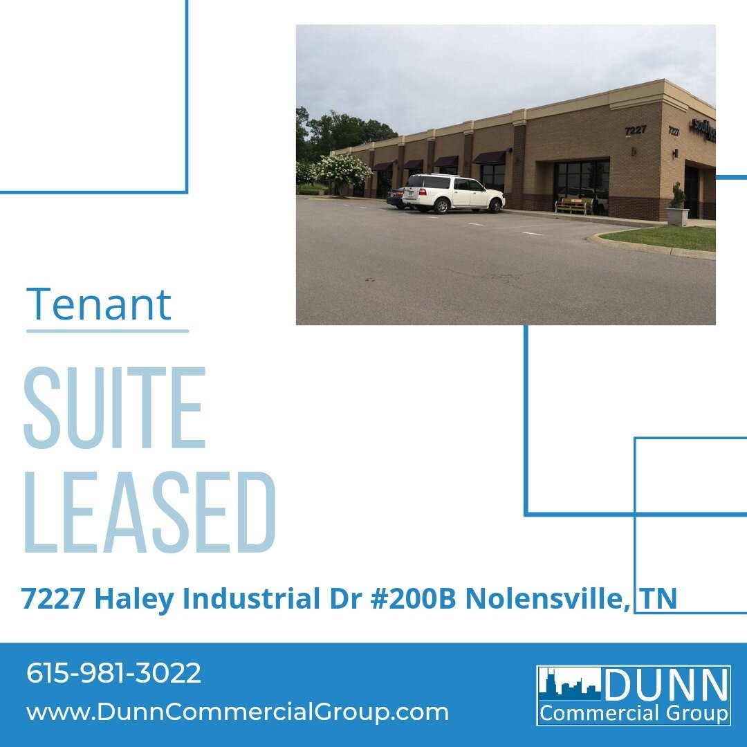 🎉🎉Congratulations to our Tenant on Leasing Office Space in Nolensville, Tennessee!!! Thank you for trusting Dunn Commercial Group to find and negotiate a great space! 🤩

#DCGCommittedToCommunity #NashvilleCRE #CommercialRealEstate