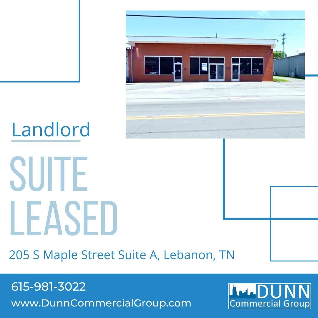 🎉🎉We got another Suite Leased this week for our Landlord!!! Thank you for trusting Dunn Commercial Group to get a great Tenant 🤩

#DCGCommittedToCommunity #CommercialRealEstate #NashvilleCRE