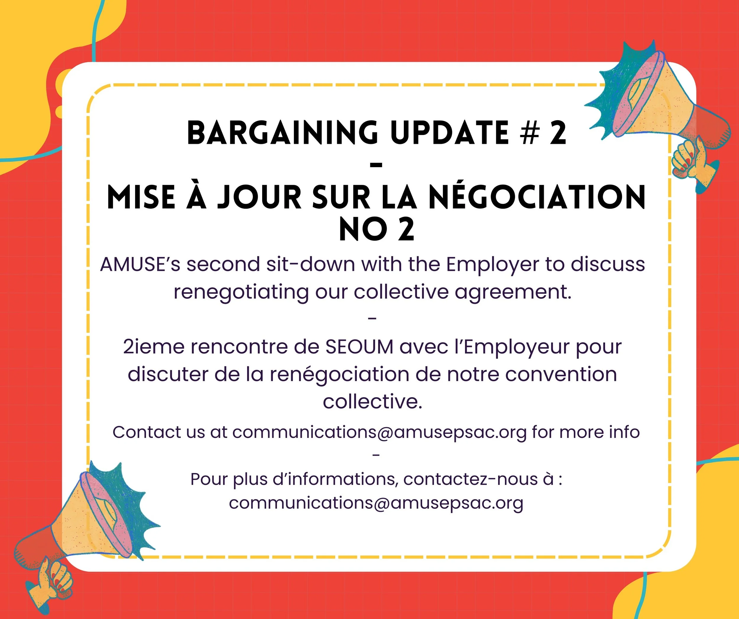 AMUSE Casuals Bargaining Update #2