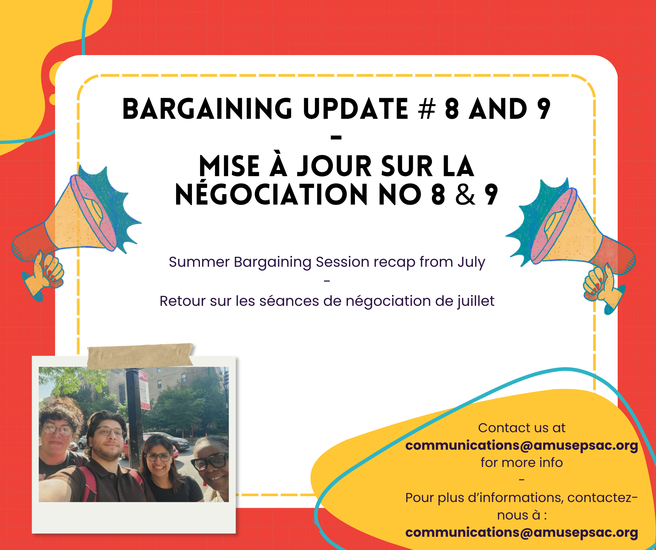 Bargaining Update #8 &amp; #9