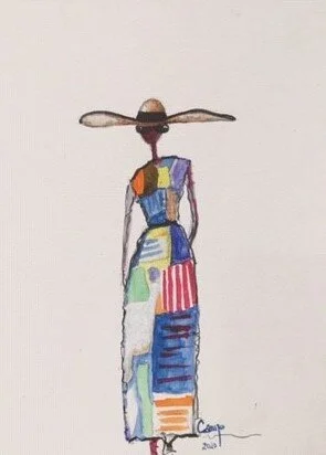 "Patchwork Lady" / 6x8 / $ 75
Acrylic on Canvas Board/ SOLD