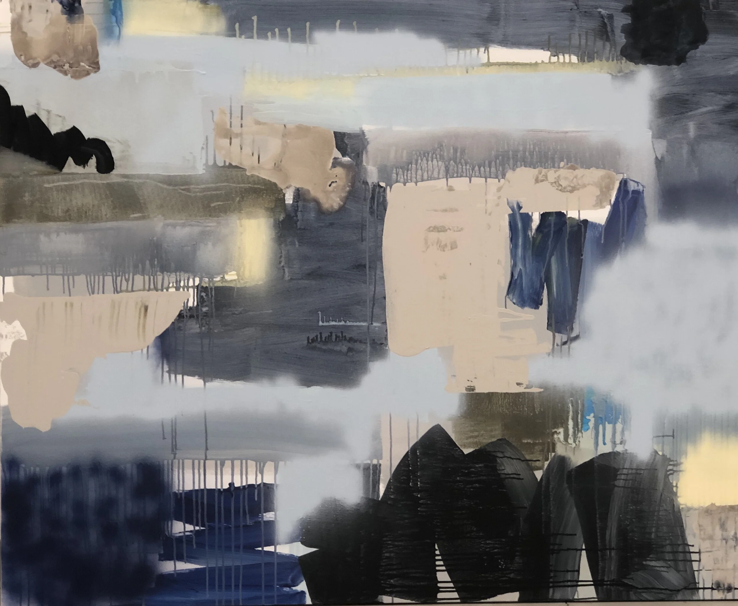 On The Way to Tahoe - a painting on its way to a new home in LA