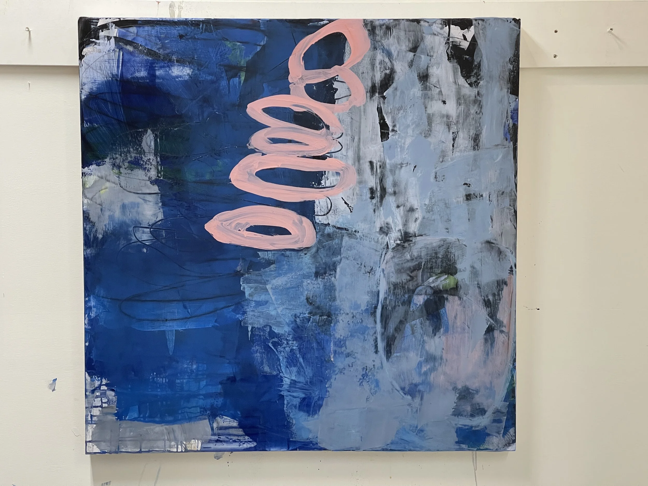 “The Toss of a Coin” 36”x36”, Acrylic on Wood Panel, 2021
