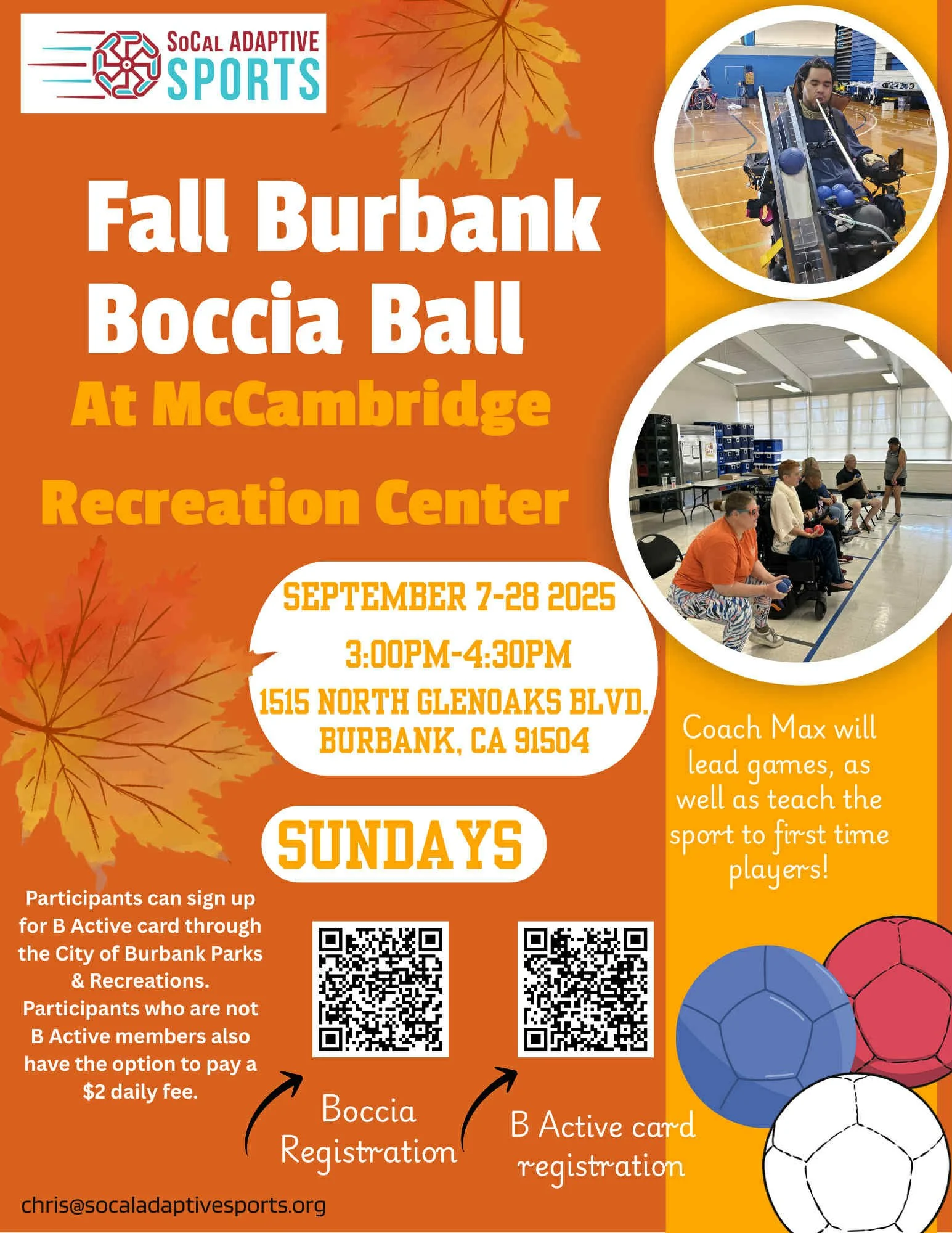 Burbank Boccia ball September