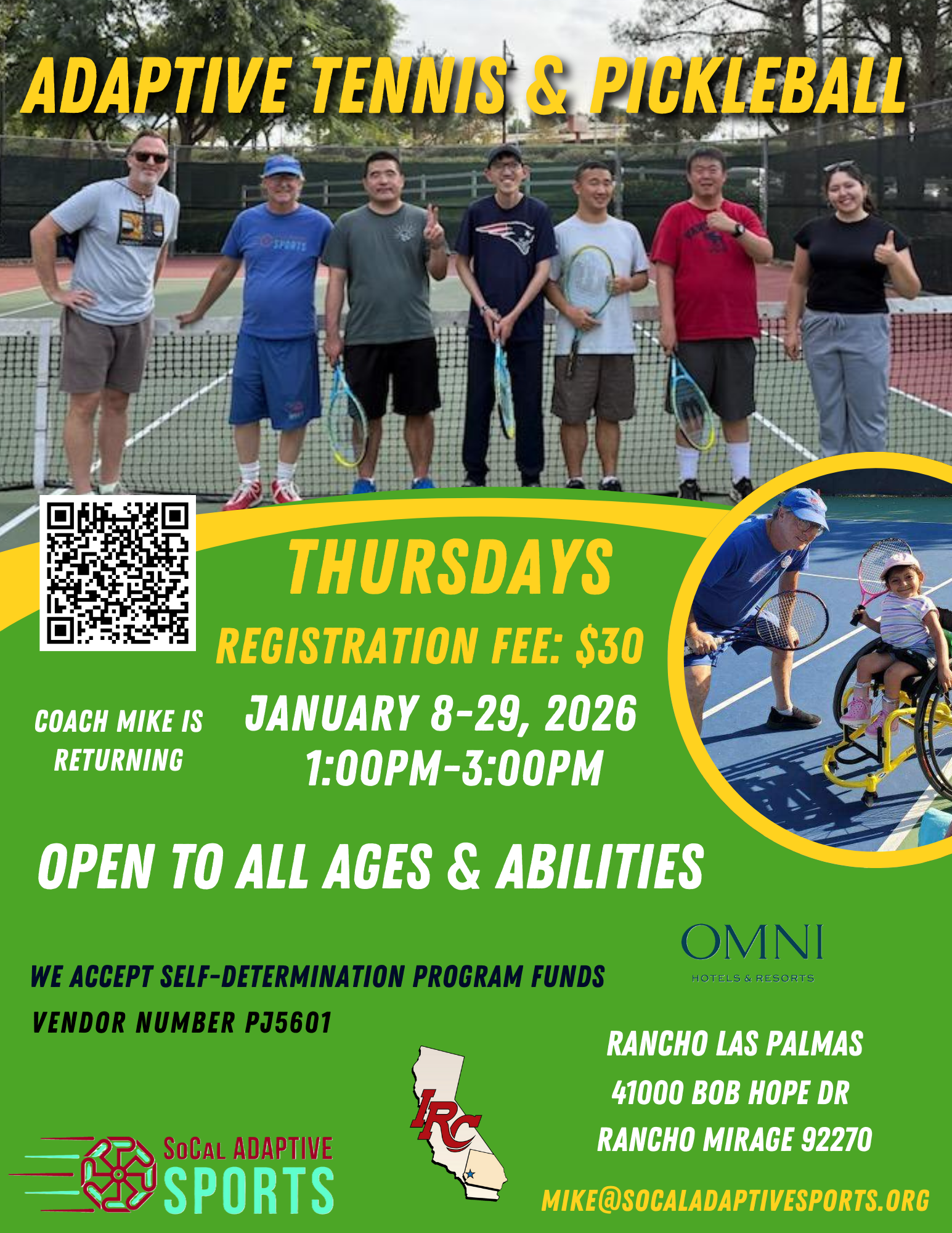 January Tennis &amp; Pickleball
