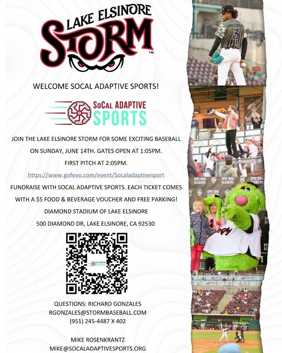 Lake Elsinore Storm x SoCal Adaptive Sports Baseball Game