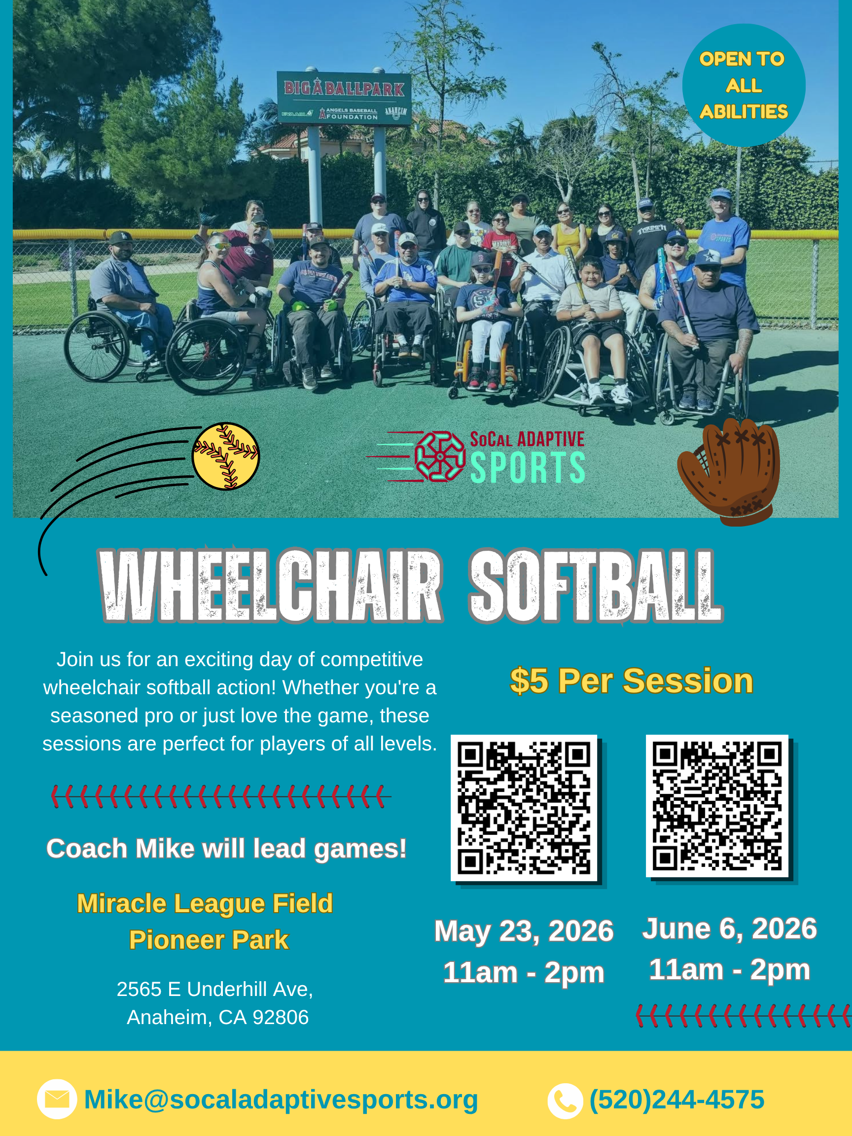 May Wheelchair Softball Anaheim 