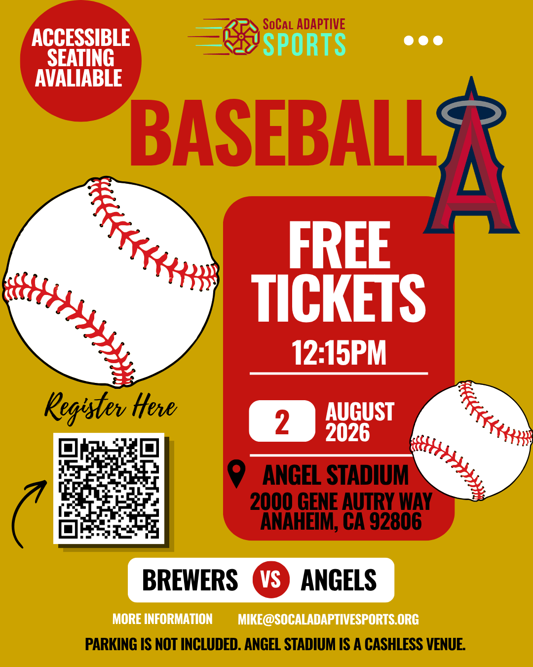 Brewers vs angels Free Baseball game