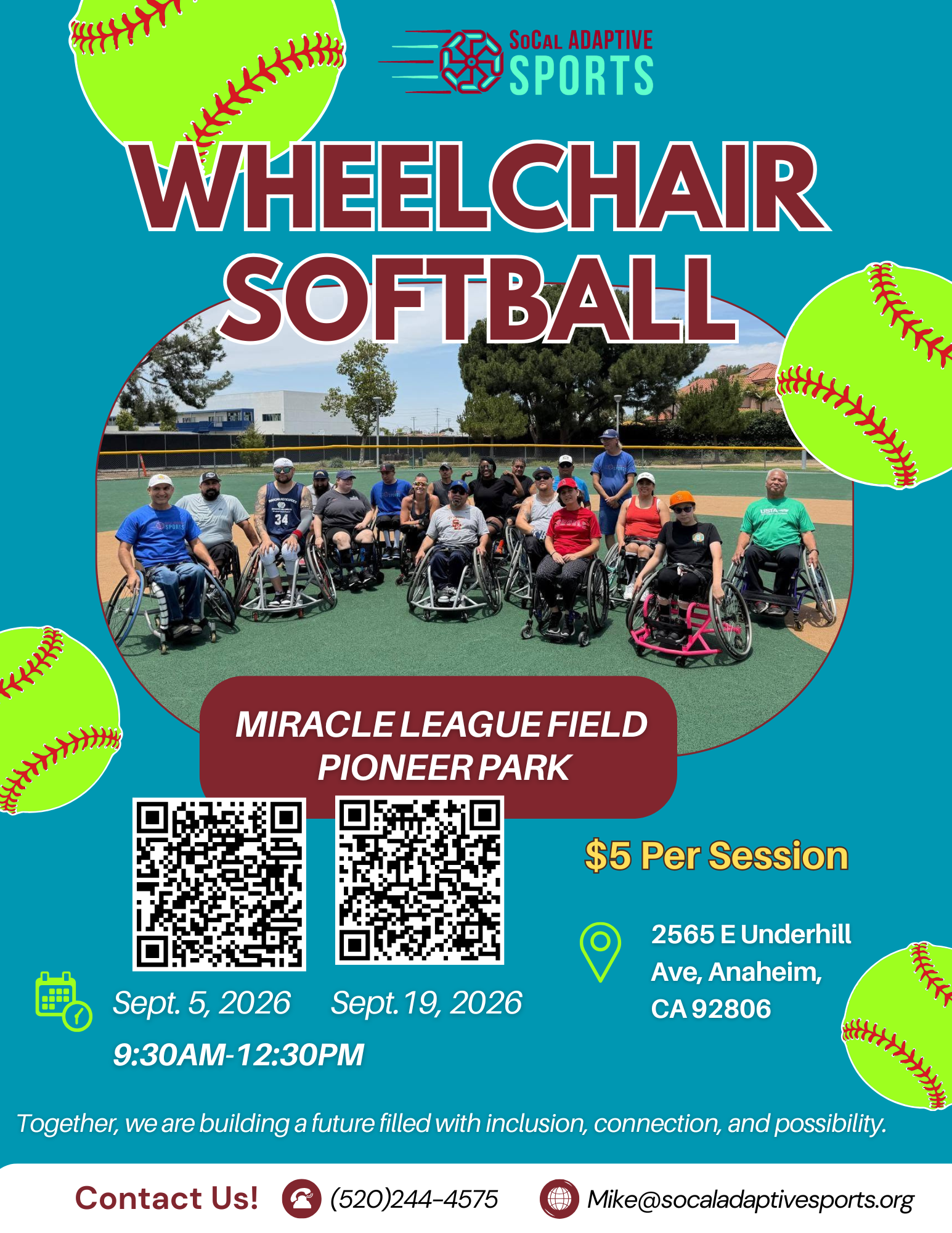 September Wheelchair Softball 