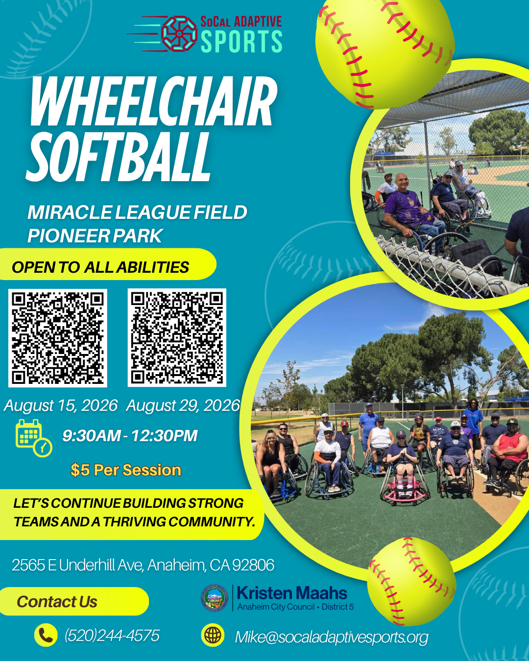 August Wheelchair Softball 