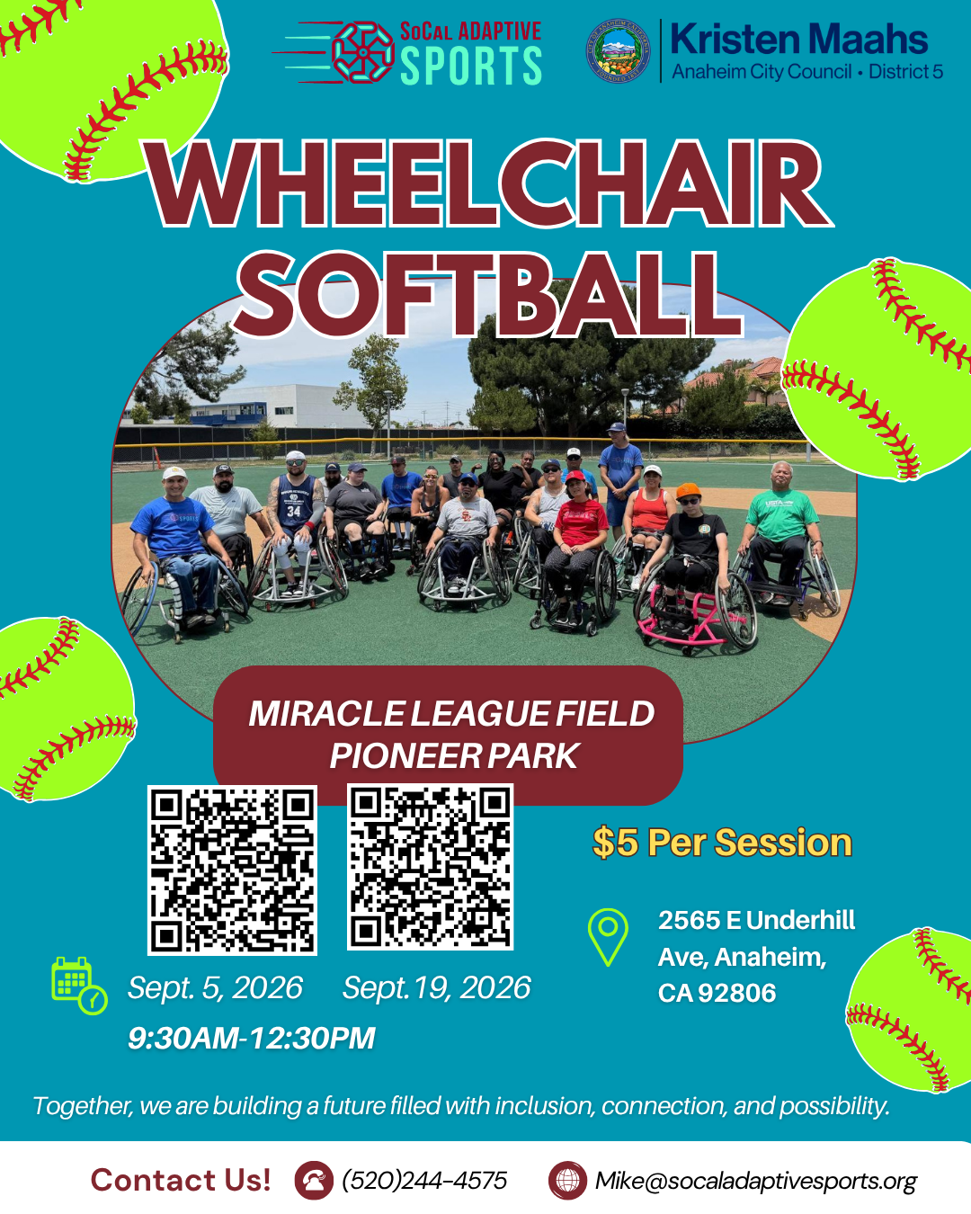 September Wheelchair Softball 