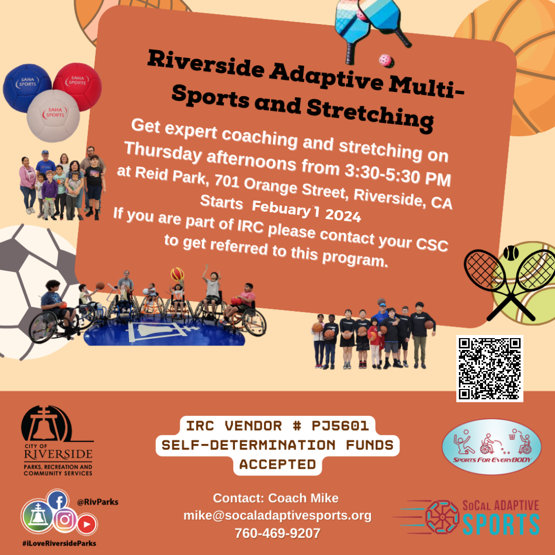 February Riverside Adaptive Multisports and stretching — SoCal
