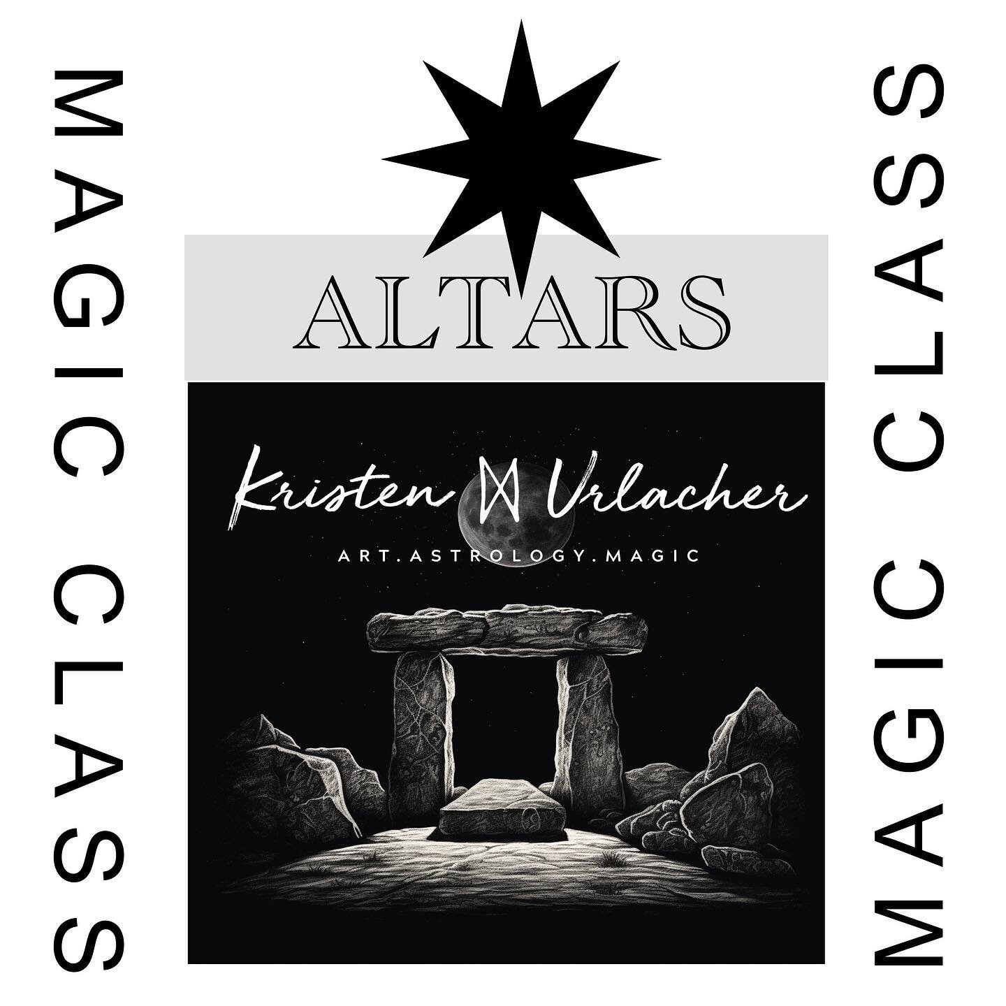 I&rsquo;m giving a lecture and presentation on the subject of ✨Altars✨
 if you would like to join. 
Information and registration is in my story, check it out!

Magic Class is free and excellent content is shared. 

I look forward to having you!