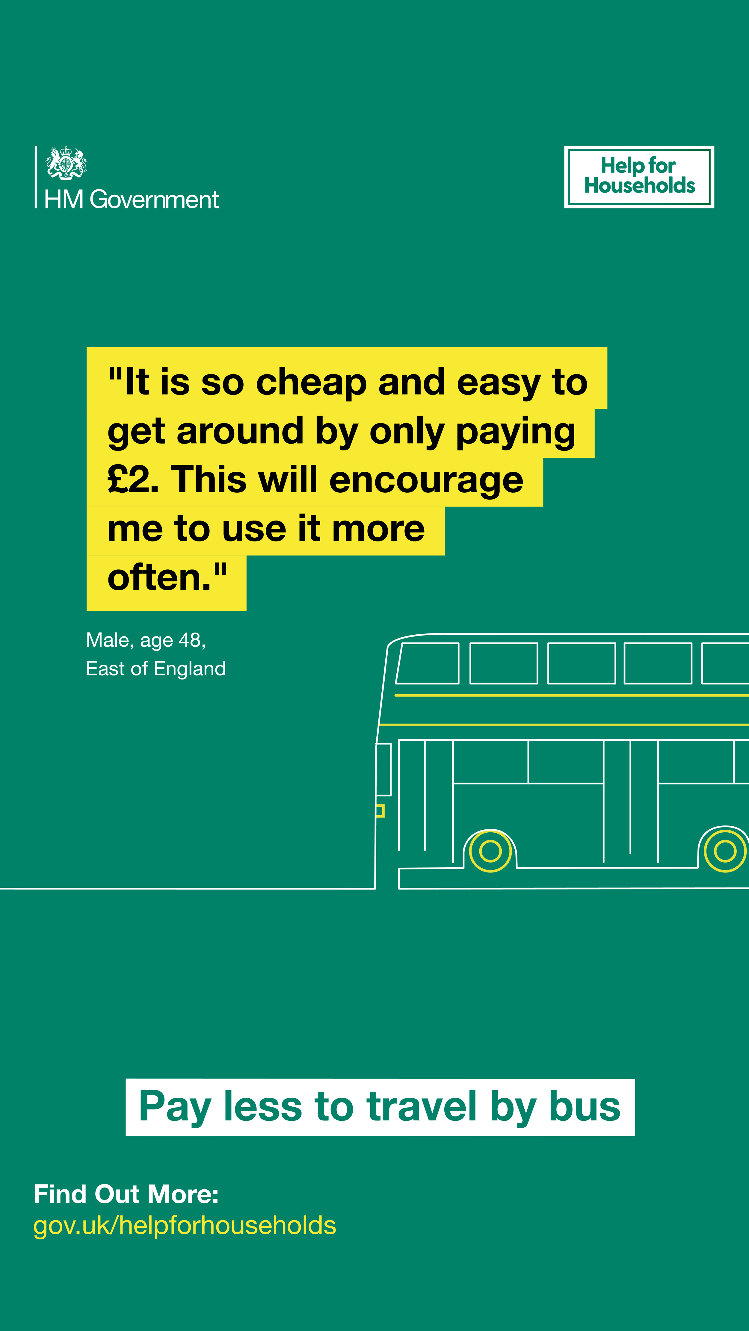Help for Households: £2 Bus Fare Cap Promotion | Instagram Story Graphic #1