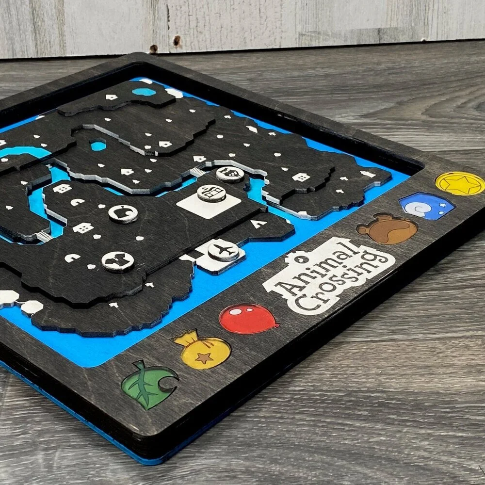 Download 3d Animal Crossing Video Game Map Laser Cut Wood Multilayer Custom Decor Nintendo New Horizons Fan Art Senpai3d Com