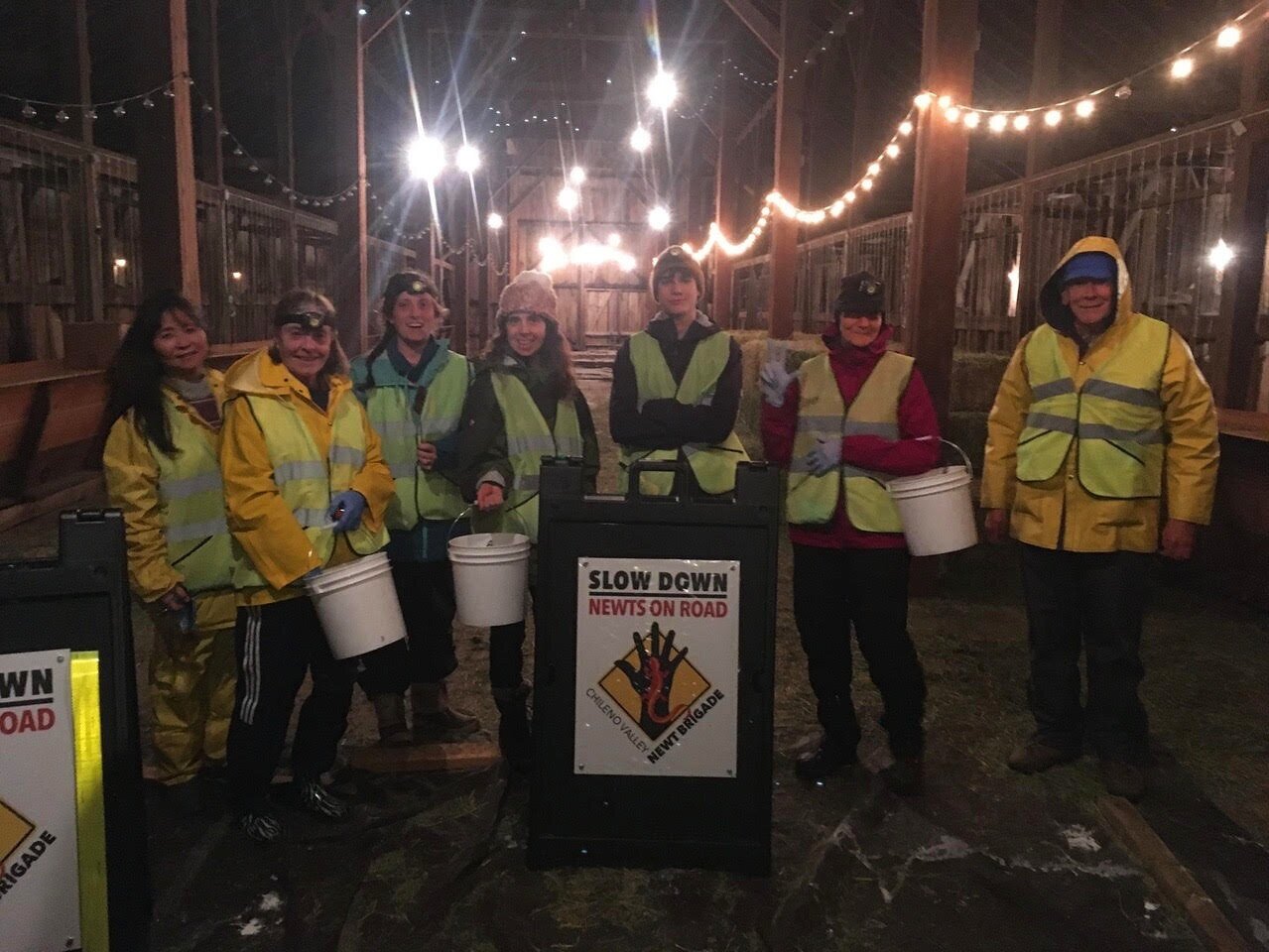 After a successful evening saving newts!