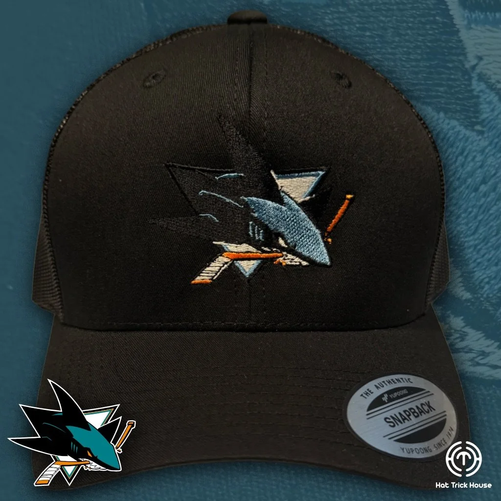 Custom hats for the Humber Valley Sharks and Toronto Attack!