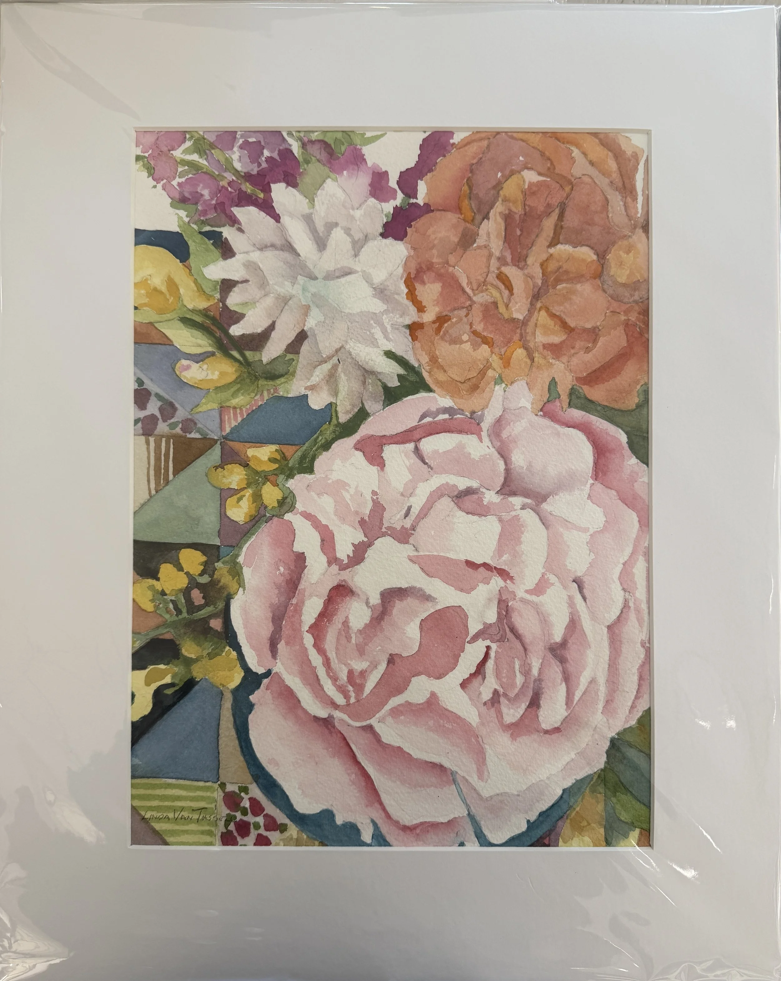 Patchwork in Peony by Linda Van Tassell