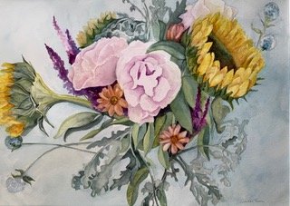 Sunflowers and Silver Dust by Linda Tassell <3