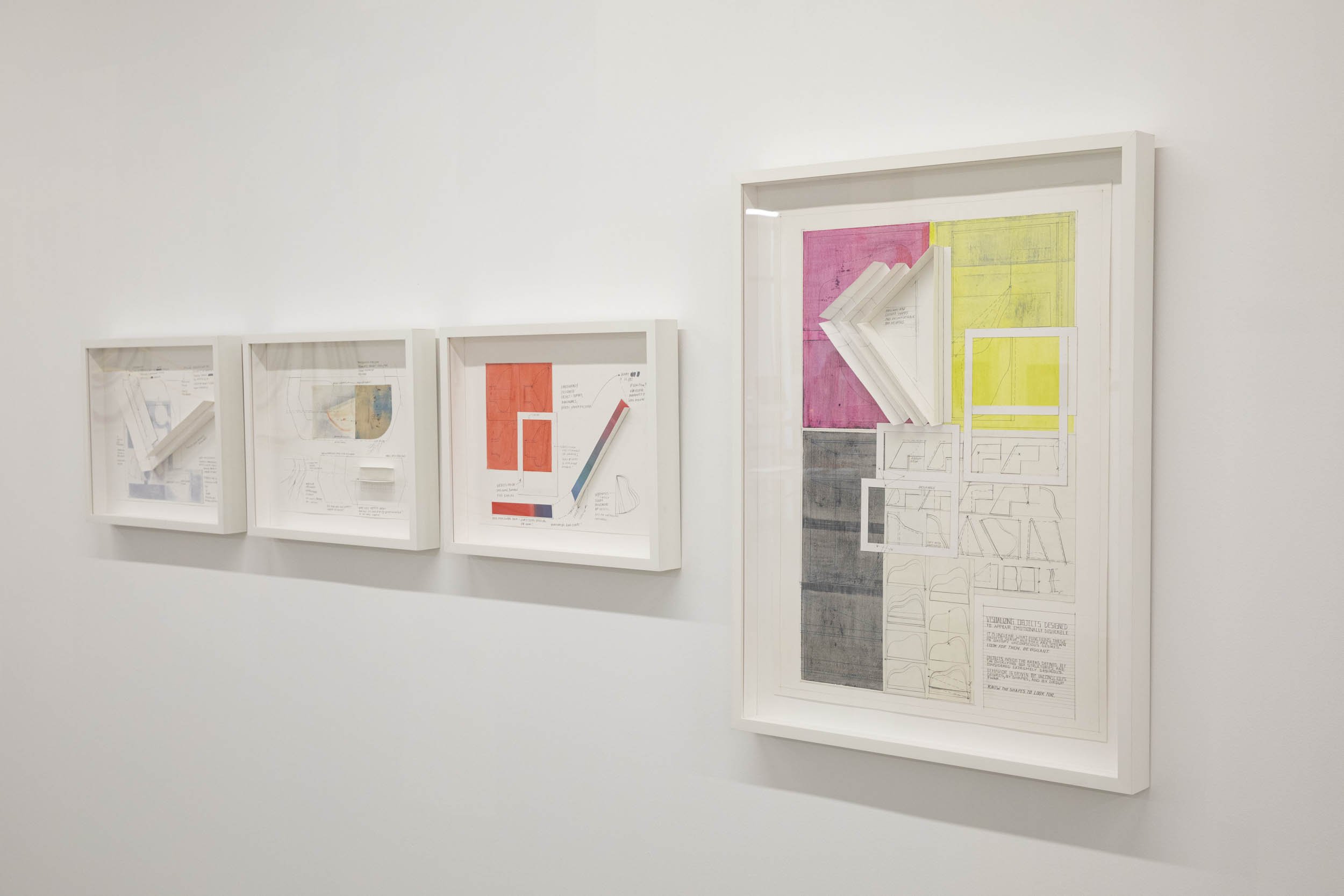 Installation view with works by Deb Sokolow