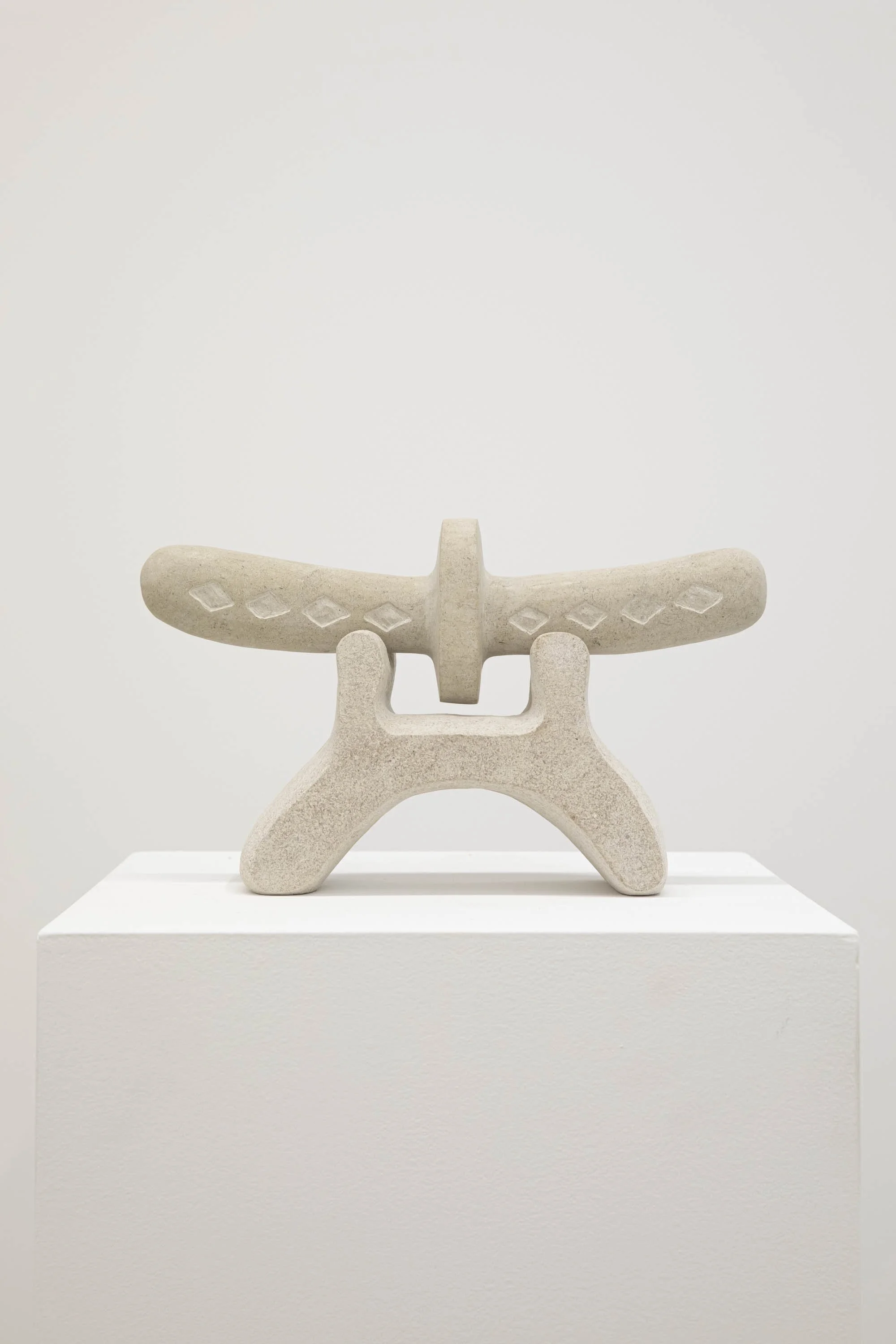 Dan Mandelbaum 
 two handed sword , 2025 
Limestone 
8 x 12 x 4 inches