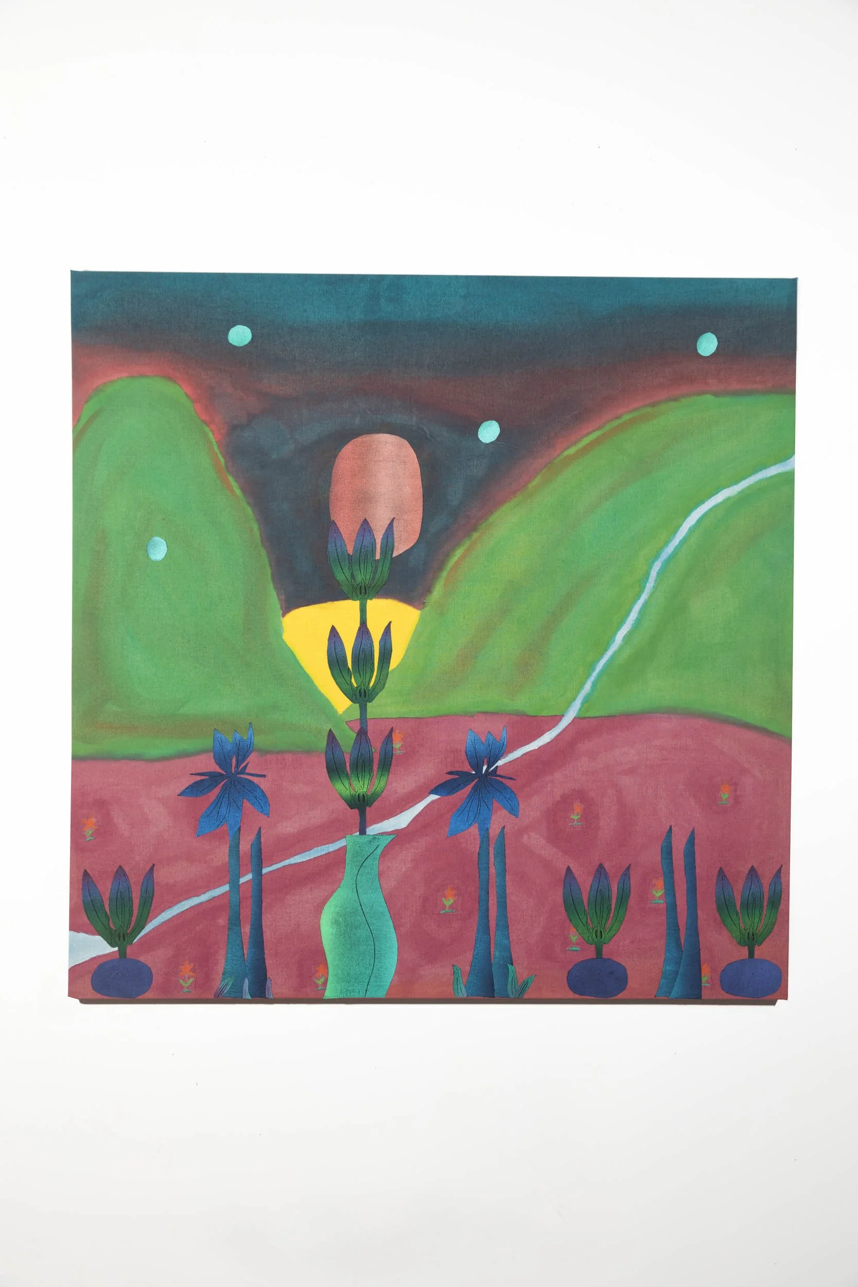 Yanira Vissepo 
 Seeing Myself New , 2026 
Acrylic, oil relief on linen 
44 x 44 in (111.8 x 111.8 cm)