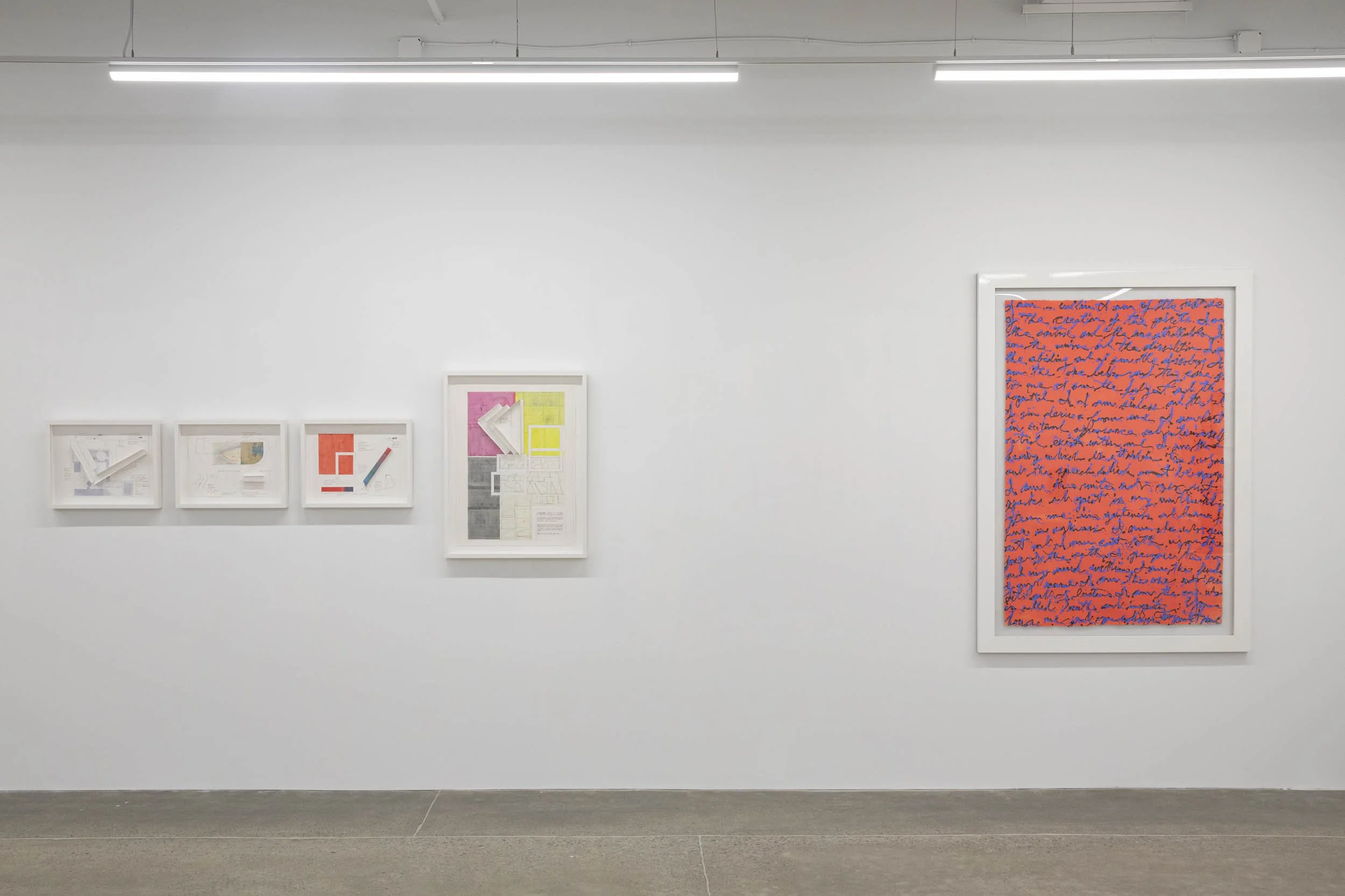 Installation view with works by Deb Sokolow and John Shorb