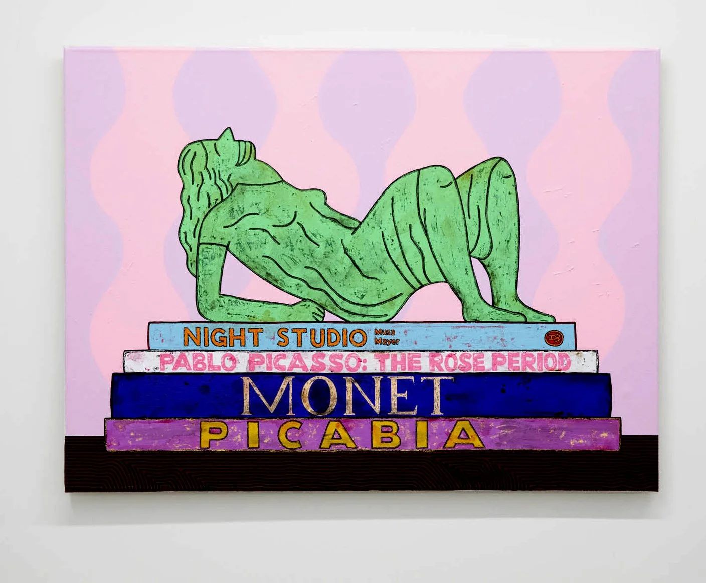 Jonathan Edelhuber 
 Still Life With Bronze On Art Books , 2025 
Acrylic on canvas 
30 x 40 in (76.2 x 101.6 cm) 
IN9672