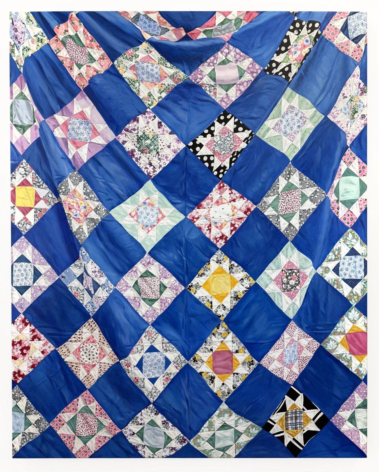 Louise Jones 
 Blue Diamonds and Perennial Stars , 2025 
Acrylic on canvas 
60 x 48 in (152.4 x 121.9 cm)