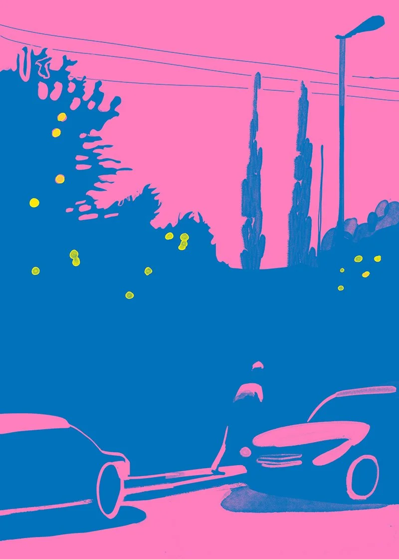 Christoph Niemann 
 Citrus Alley , 2018 
Silkscreen 
27.6 x 19.7 in  (70 x 50 cm) 
IN7867