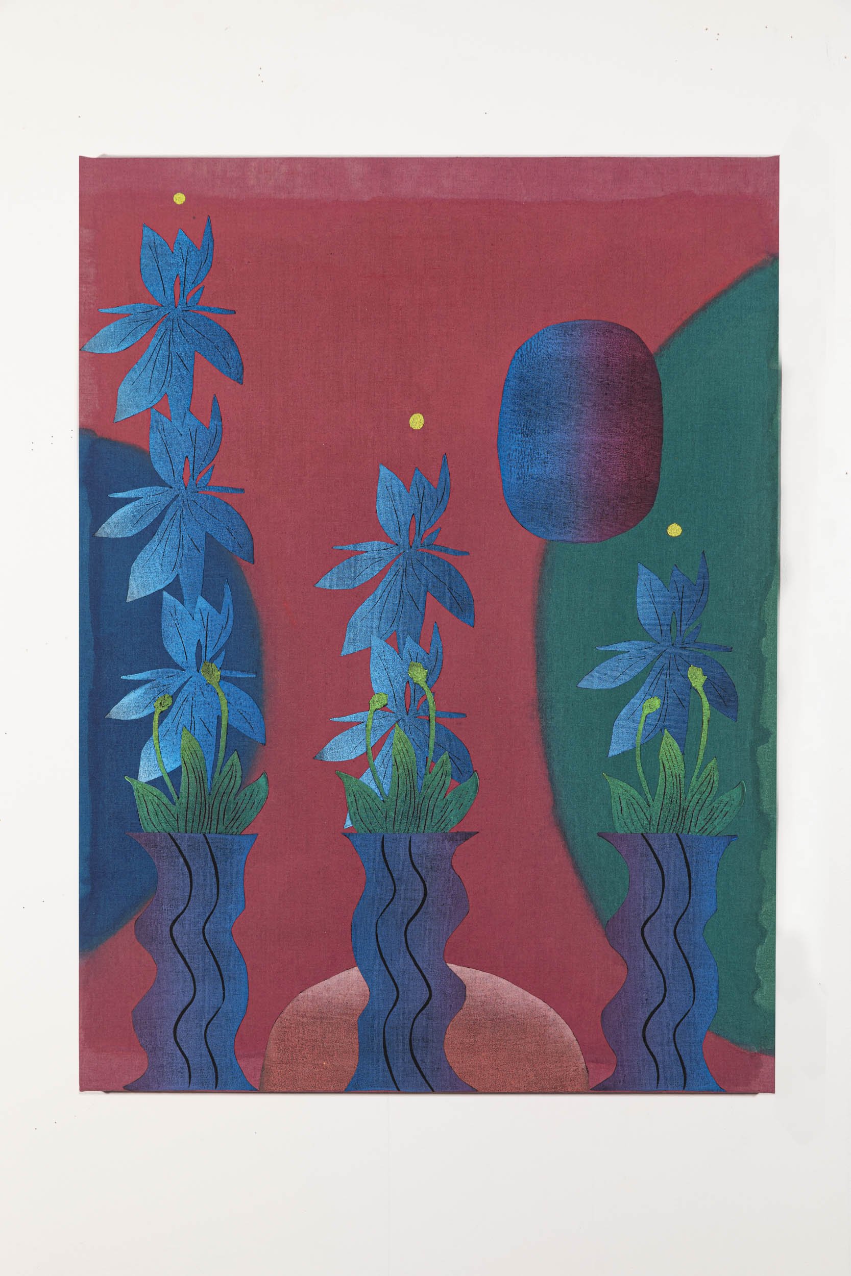 Yanira Vissepo 
 Upriver Princess , 2026 
Acrylic, oil relief on linen 
34 x 22 in (86.4 x 55.9 cm)