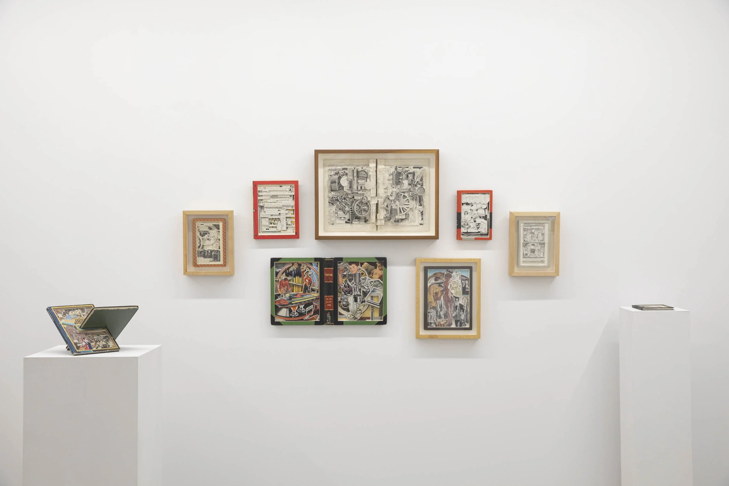 Installation view with works by James Allen