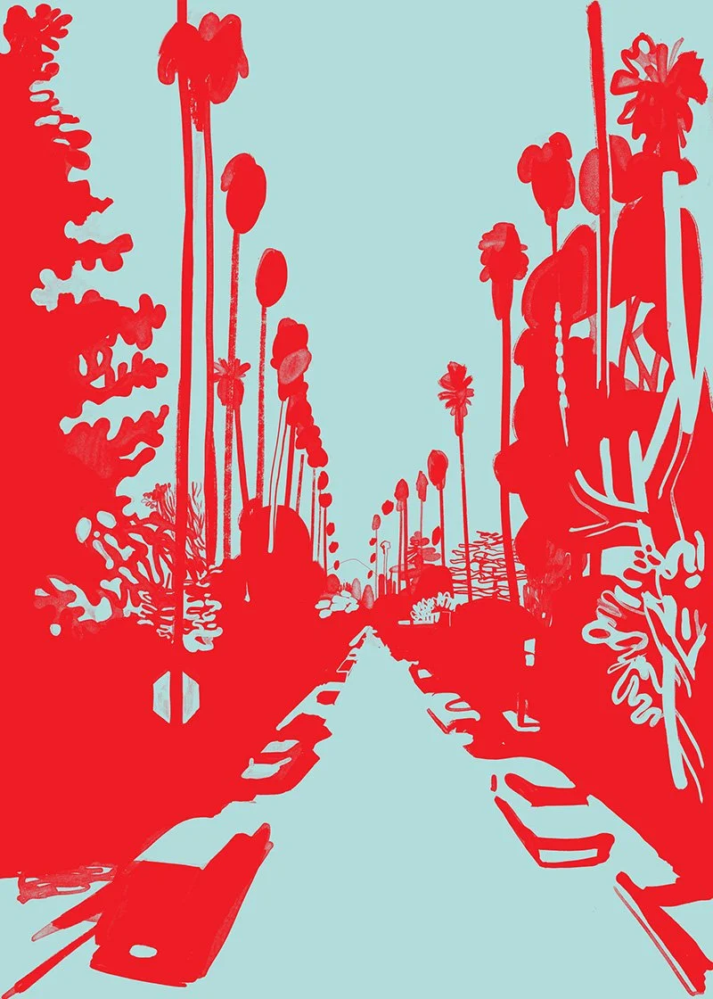 Christoph Niemann 
 Sierra Bonita , 2018 
Silkscreen 
27.6 x 19.7 in  (70 x 50 cm) 
IN7868