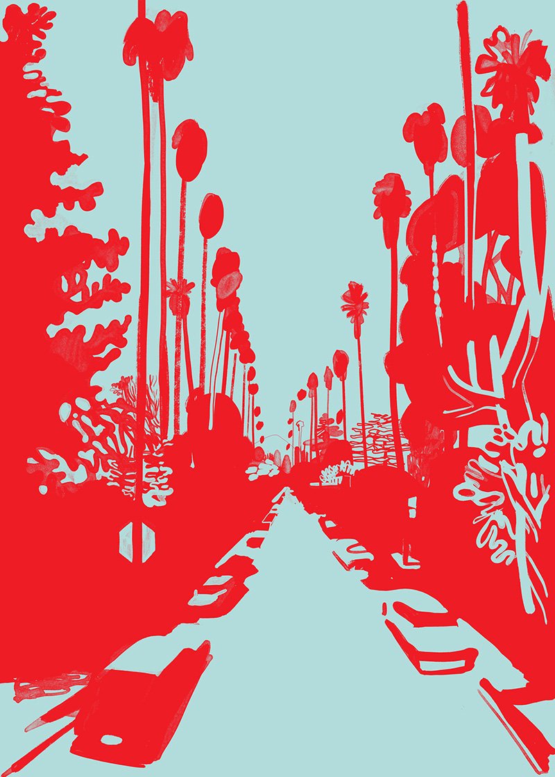 Christoph Niemann 
 Sierra Bonita , 2018 
Silkscreen 
27.6 x 19.7 in  (70 x 50 cm)