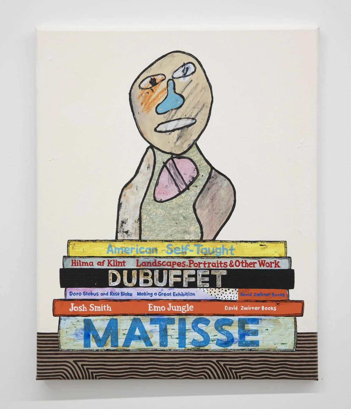 Jonathan Edelhuber 
 Still Life With Dubuffet (Off White) , 2025 
Acrylic on canvas 
20 x 16 in (50.8 x 40.6 cm) 
IN9678